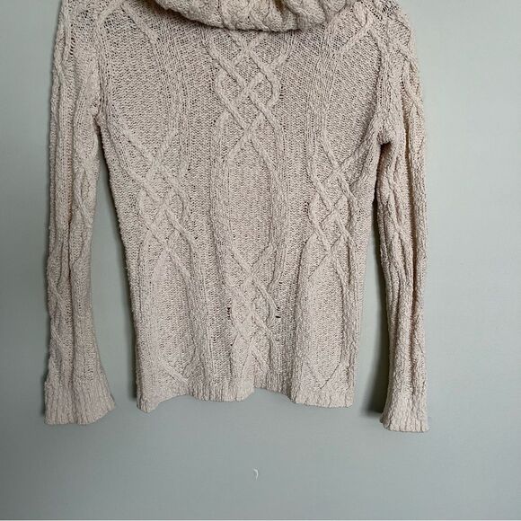 J. Crew Knit Cotton Hooded Pullover Sweater Size Small. Cream colored - Picture 5 of 8
